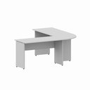 Ver imagem 5 de Mesa L Diretor Escritório 1,20m X 1,20m Pé Painel F5 Office Cor:cinza