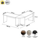 Ver imagem 2 de Mesa L Diretor Escritório 1,20m X 1,20m Pé Painel F5 Office Cor:cinza