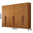 Ver imagem 2 de Guarda Roupa Casal Bristol 6 Portas 6 Gavetas Cinamomo - Novo Horizonte