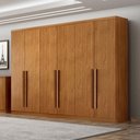 Ver imagem 4 de Guarda Roupa Casal Bristol 6 Portas 6 Gavetas Cinamomo - Novo Horizonte