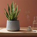 Ver imagem 7 de Kit 2 Vasos de Flor Decorativos Tramontina Lótus 600ml Pedra Pequenos Acabamento Granito
