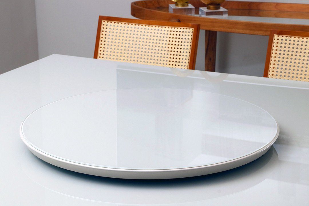 Prato Giratório de Mesa Vidro 50cm