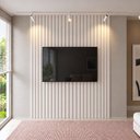 Ver imagem 1 de Painel para TV até 85 Polegadas Ripado MDF 270CMX240CM Moldufama Branco