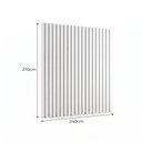 Ver imagem 3 de Painel para TV até 85 Polegadas Ripado MDF 270CMX240CM Moldufama Branco