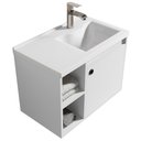 Ver imagem 3 de Conj Gab C/ Espelheira e Cuba para Banheiro 60cm Adonis Ofertamo Branco - Rede Móveis