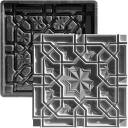 Forma 3d Gesso e Cimento Abs - Sultan 50x50 - 6