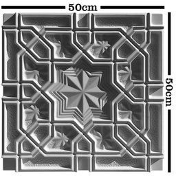 Forma 3d Gesso e Cimento Abs - Sultan 50x50 - 7