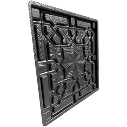 Forma 3d Gesso e Cimento Abs - Sultan 50x50 - 5