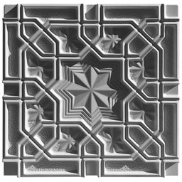 Forma 3d Gesso e Cimento Abs - Sultan 50x50 - 2