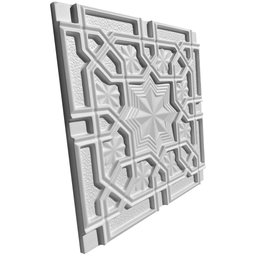 Forma 3d Gesso e Cimento Abs - Sultan 50x50 - 4