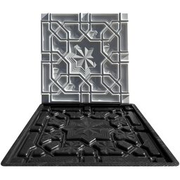 Forma 3d Gesso e Cimento Abs - Sultan 50x50 - 1