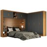 Guarda-roupa Casal Modulado Soberano 11 Portas 5 Gavetas Cinamomo/chumbo - Panorama Móveis - 5