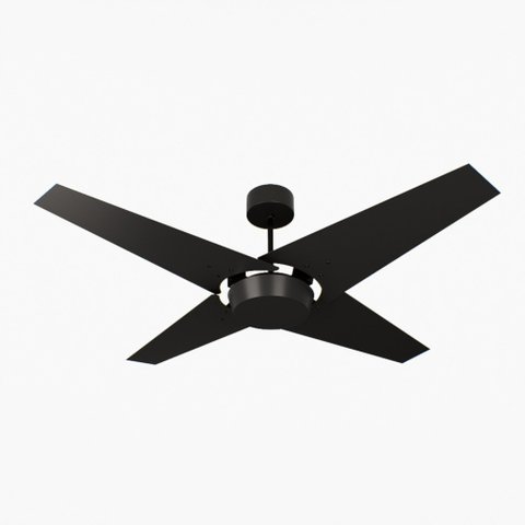 Ventilador de Teto Natuvent Callis No Light 4 Pás Madeira Preto 127v