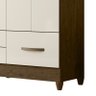 Guarda Roupa Casal Ibiza 6 Portas e 4 Gavetas com Espelho Castanho Wood/Off White - PR Móveis - 4