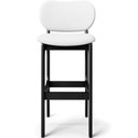 Ver imagem 2 de Kit 06 Banquetas Alta para Cozinha Madeira Fixa Betta L02 Preto Facto Branco - Lyam Decor