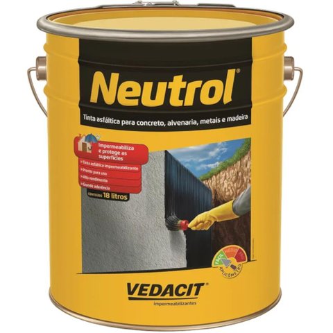 Neutrol 45 Tinta Betuminosa 18 Litros - 112134 - Vedacit