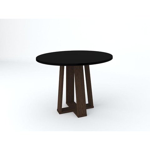Mesa De Jantar Redonda Isabela 1,35M Alamo/Preto - New Ceval