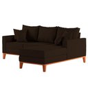 Ver imagem 2 de Sofá 3 Lugares Beny com Chaise Direito Corino Marrom