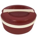 Ver imagem 2 de Termoprato 1,5l Marmita Prato Triplo Térmico Alça Microondas Bordô
