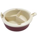 Ver imagem 3 de Termoprato 1,5l Marmita Prato Triplo Térmico Alça Microondas Bordô