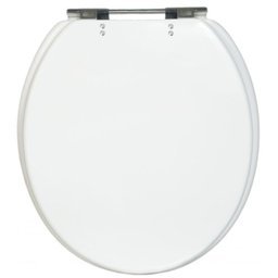 Assento Sanitário Sicmol Convencional Poliester Branco Oval - 1