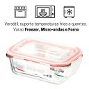 Ver imagem 3 de Kit Potes De Vidro Herméticos 2 Peças Retangular 370ml
