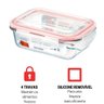 Kit Potes De Vidro Herméticos 2 Peças Retangular 370ml - 2