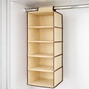 Ver imagem 6 de Sapateira Suspensa 5 Prateleiras Organizador Closet Armario Dobravel Compacta Multiuso Vertical TNT