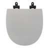 Assento Sanitário Poliéster Para Louça Village (Deca) Slow Close Black Matte (Reb. Oculto) Branco - 1