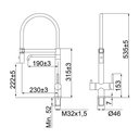 Ver imagem 4 de Torneira Misturador Monocomando Lorenzetti Loren Loft Gourmet 2262 N82 com Saída para Água Filtrada
