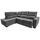 Ver imagem 7 de Sofá de Canto Esquerdo 2,65x2,30m Retrátil e Reclinável com Molas Ensacadas Cama inBox Nobre