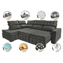 Ver imagem 3 de Sofá de Canto Esquerdo 2,65x2,30m Retrátil e Reclinável com Molas Ensacadas Cama inBox Nobre