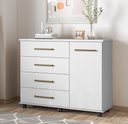 Ver imagem 1 de Cômoda 4130 01 Porta 04 Gavetas Flora Branco Demóbile