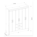 Ver imagem 4 de Guarda Roupa Casal Mobi 06 Portas Branco Rosa Flex - Móveis Albatroz