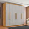 Roupeiro 6 Portas e 4 Gavetas Cotia Naturalle Off White - 1