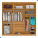 Ver imagem 3 de Roupeiro 6 Portas e 4 Gavetas Cotia Naturalle Off White