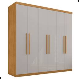 Roupeiro 6 Portas e 4 Gavetas Cotia Naturalle Off White - 4