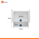 Ver imagem 6 de Armário de Parede Suspenso com Prateleira e Nicho para Cozinha