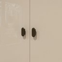 Ver imagem 6 de Guarda Roupa Armário Encanto com 1 Gavetao 2 Portas e Pés Estilo Retrô - Cinamomo/Offwhite