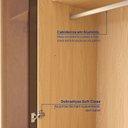 Ver imagem 7 de Guarda-Roupa Planejado 4 Portas Reflecta com LED 100% MDF Orion CabeCasa MadeiraOriginals Marrom/Olmo