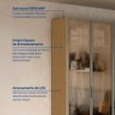 Ver imagem 5 de Guarda-Roupa Planejado 4 Portas Reflecta com LED 100% MDF Orion CabeCasa MadeiraOriginals Marrom/Olmo