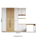 Ver imagem 4 de Guarda-roupa Casal Modulado Infinity 8 Portas 6 Gavetas 100% Mdf Savana/branco - Genialflex