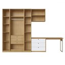 Ver imagem 3 de Guarda-roupa Casal Modulado Infinity 8 Portas 6 Gavetas 100% Mdf Savana/branco - Genialflex