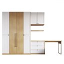 Ver imagem 2 de Guarda-roupa Casal Modulado Infinity 8 Portas 6 Gavetas 100% Mdf Savana/branco - Genialflex