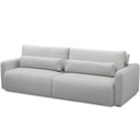 Ver imagem 6 de Sofá Retrátil Reclinável para Sala de Estar Living 210cm Sevilha F04 Bouclê Cinza - Lyam Decor