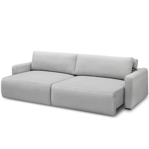 Sofá Retrátil Reclinável para Sala de Estar Living 210cm Sevilha F04 Bouclê Cinza - Lyam Decor