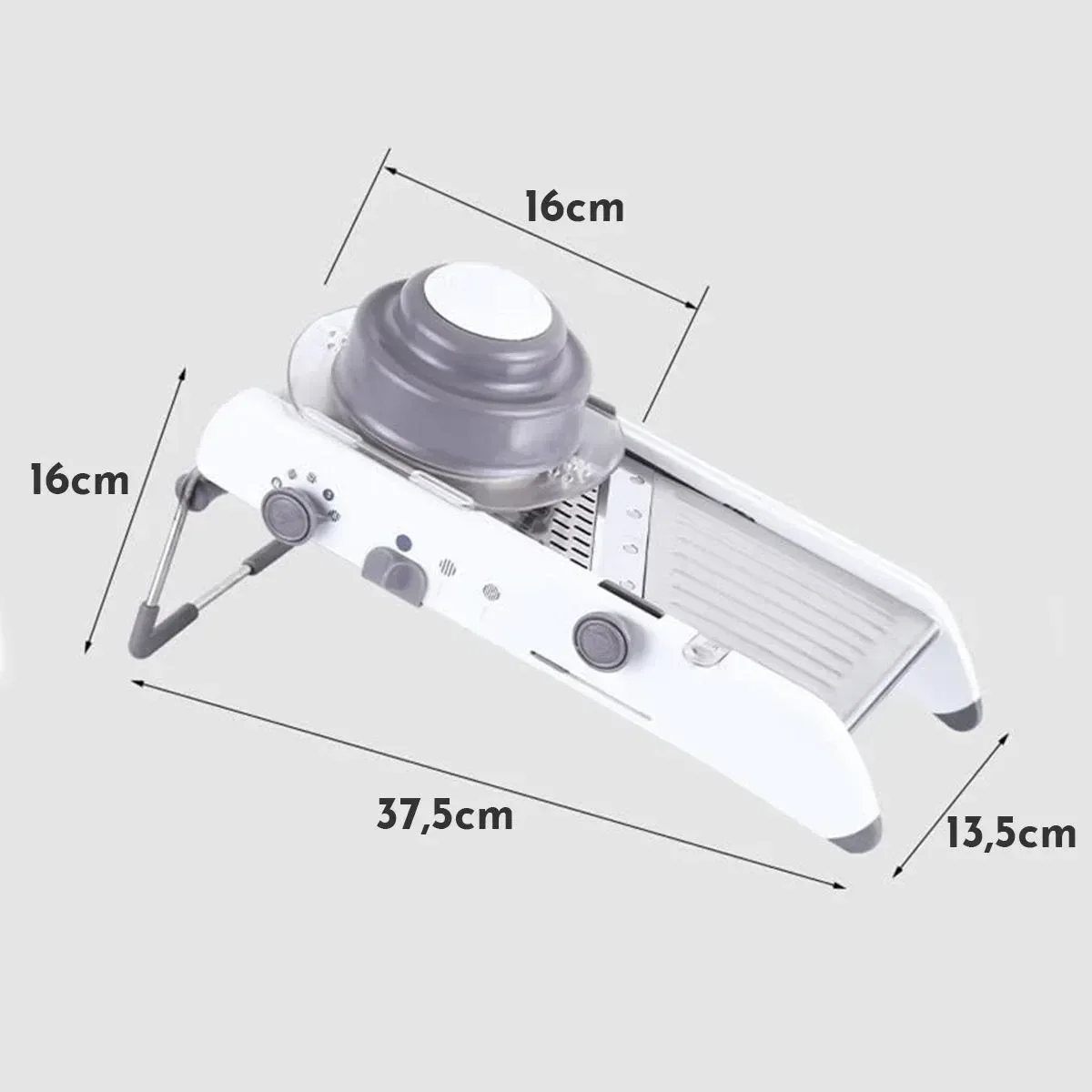 Cortador Ralador Fatiador Legumes Verduras Mandoline Inox Cor:branco - 4