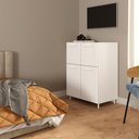 Ver imagem 4 de Aparador Buffet Multiuso 70 Cm 4 Portas Bertolini