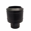 Ver imagem 1 de Chapéu Preto Tipo Canhão Sputinik Chaminé 130 Mm de Diâmetro