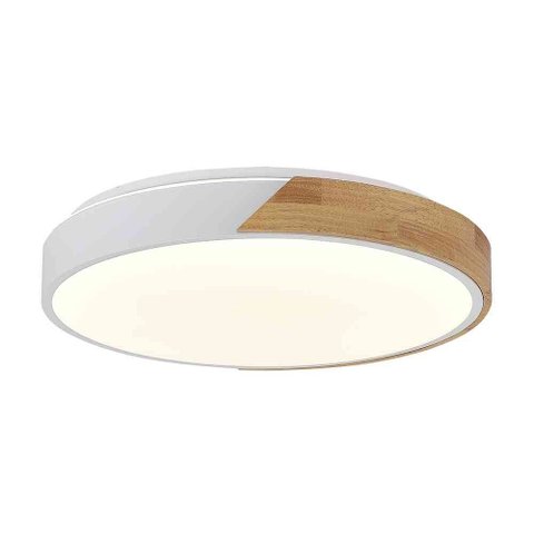 Plafon Led Ian Redondo 28cm 18w Bivolt Tcc Ajustável - Branco